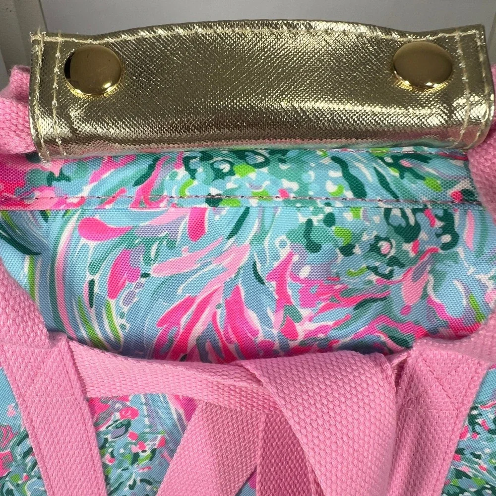 Lilly Pulitzer Backpack Cooler Beach Party Insulated‎ Lunch Box Turquoise Pink